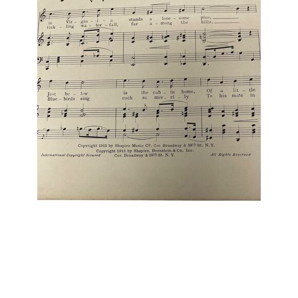 1913 The Trail Of The Lonesome Pine Sheet Music Ballard Macdonald Harry Carroll - Picture 3 of 6